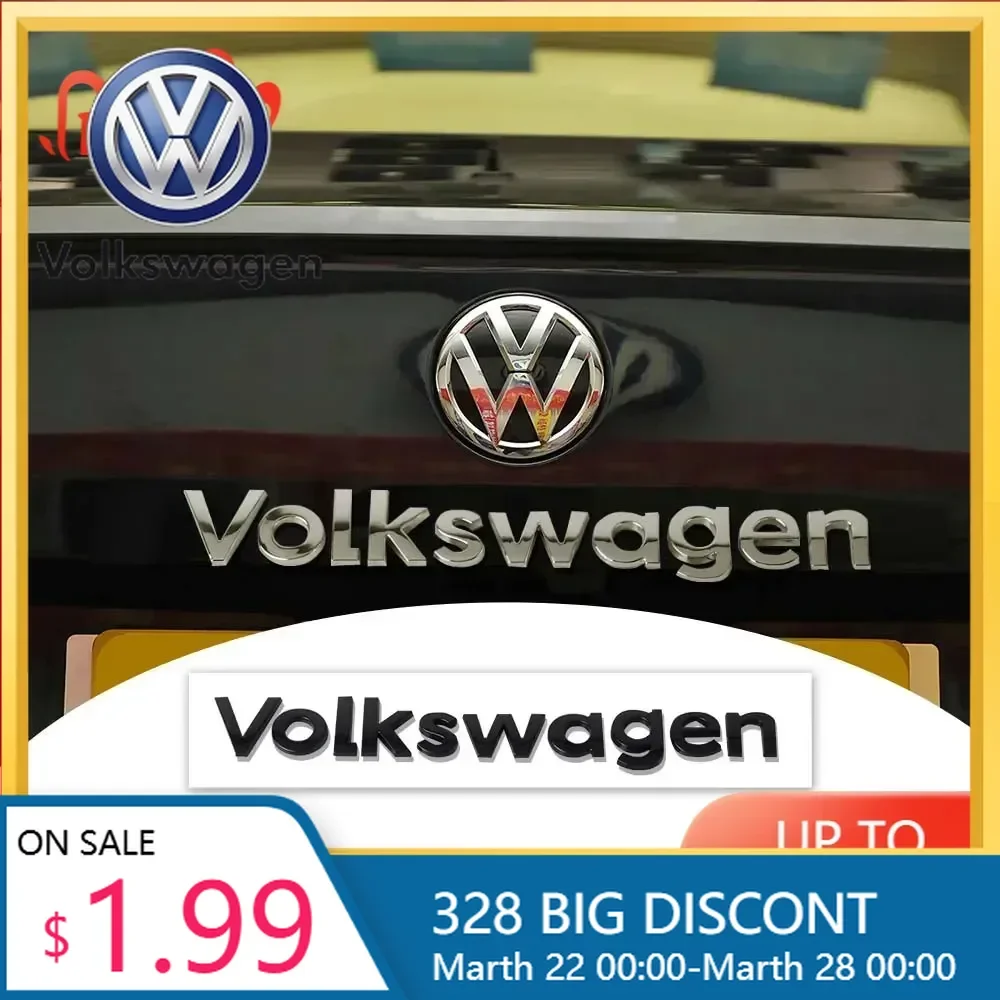 

Декоративная наклейка с логотипом Volkswagen для багажника автомобиля, эмблема для автостайлинга, наклейка-деколь для VW Golf, Caddy, Scirocco.