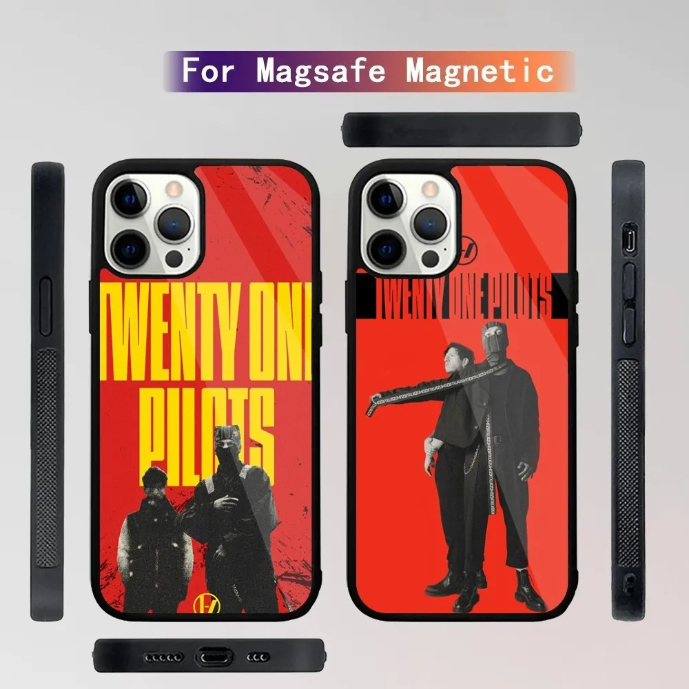 

T-Twenty One Pilots Phone Case For iPhone 16,15,14,13,12,11,Plus,Pro,Max Mini Magsafe Magnetic Wireless Charging