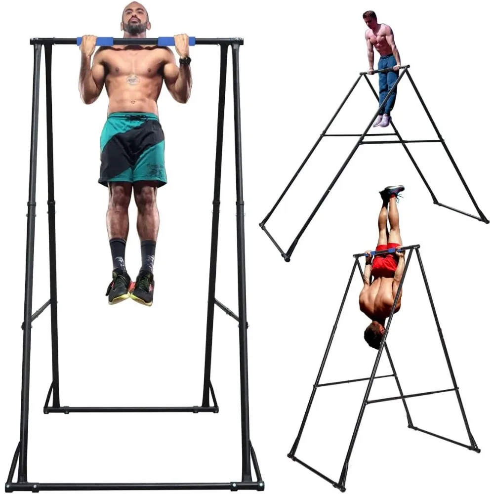 

TOES DON'T TOUCH GROUND Foldable Free Standing PullUp Bar Stand Sturdy PowerTower Workout Station