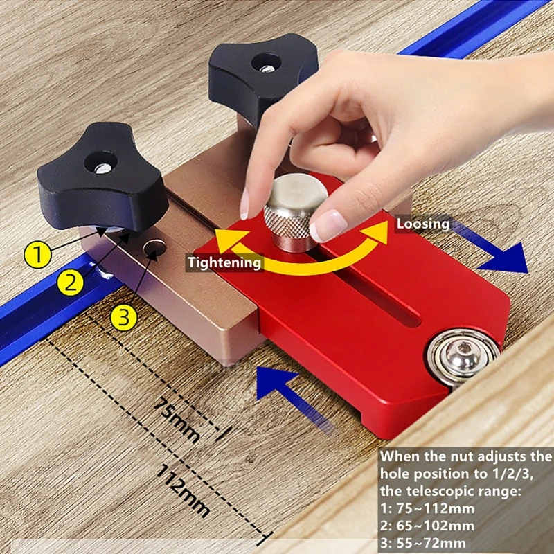 Woodworking Table Saw Fast Cutting Limit Fence Workbench T Track Adjustable Fast Positioning Fixing Tool Carpenter Tablesaw Jig