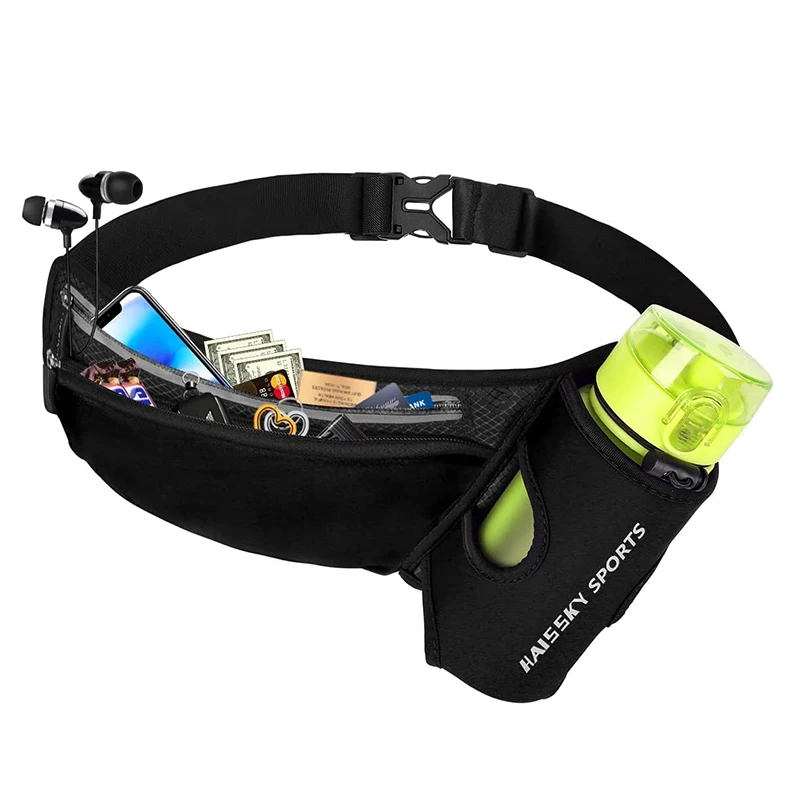 Marathon Running Sports Waist Pack Pouch For iPhone 14 13 12 11 Pro Max 14Plus Women Men GYM Water Bottle Holder Fanny Waist Bag