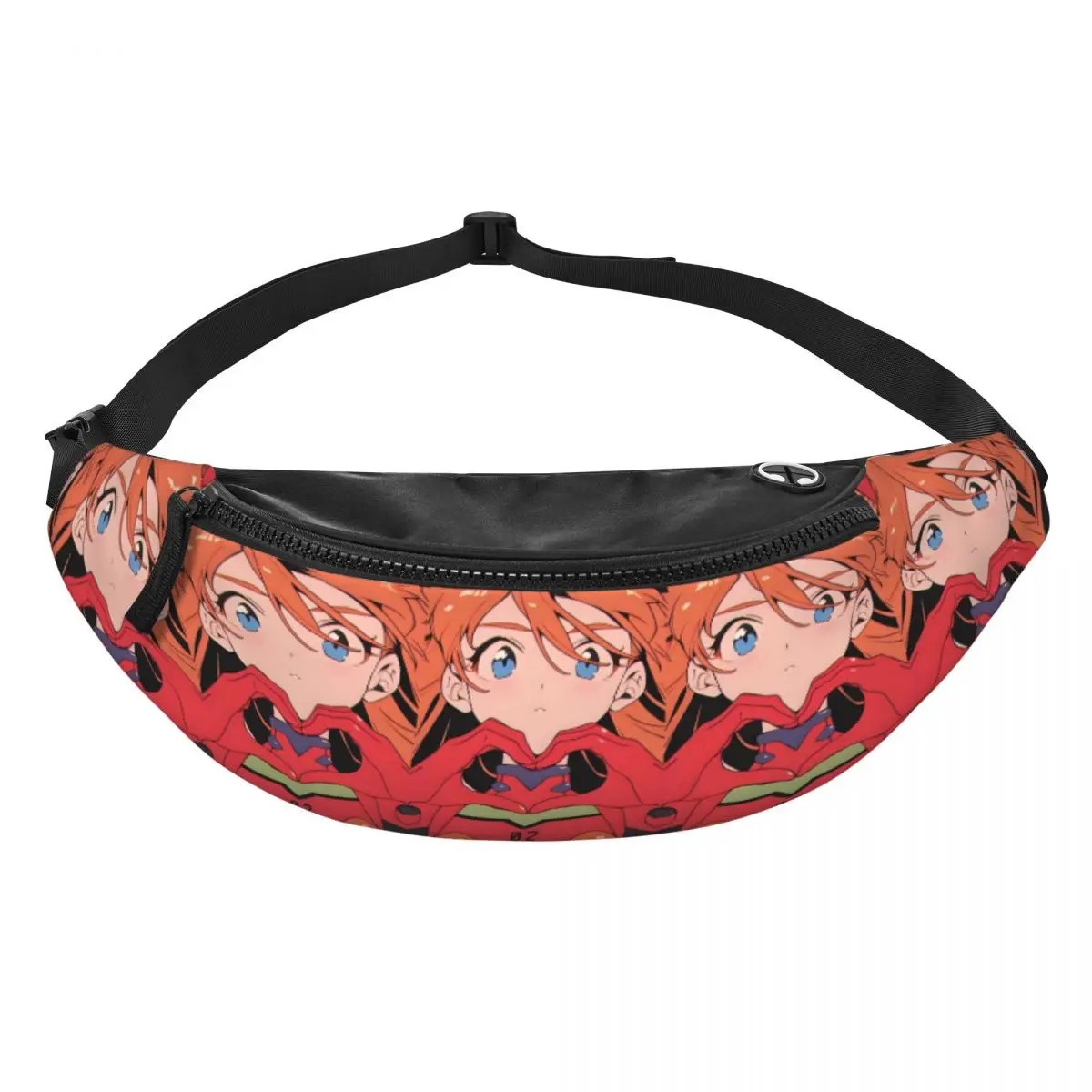 Maßgefertigte Japanische E-Evangeliones Manga Love Gürteltasche für Damen und Herren Trendige Crossbody-Hüfttasche für Camping, Radfahren, Handy- und Geldbeutel