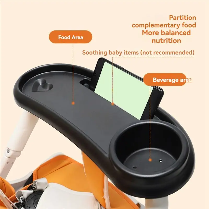 A63T-3 In 1 Stroller Cup Holder Antislip Universal Stroller Tray Stroller Snack Catcher And Drink Holder Stroller Accessories view 5