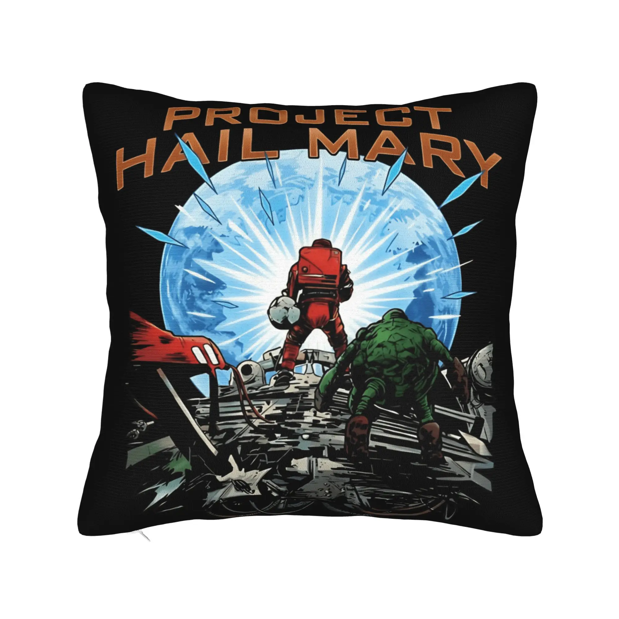 Project Hail Mary Sci Fi Graphic Pillow Cover  Graphic Cushion Cover Kawaii Pillow Case For Wedding Party Home Decor