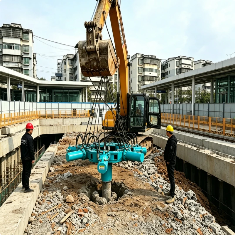 Hydraulic Pile Snapper for Concrete Foundation Pile Head Removal Attachment Professional Modular Pile Breaker Machine Hot Sale