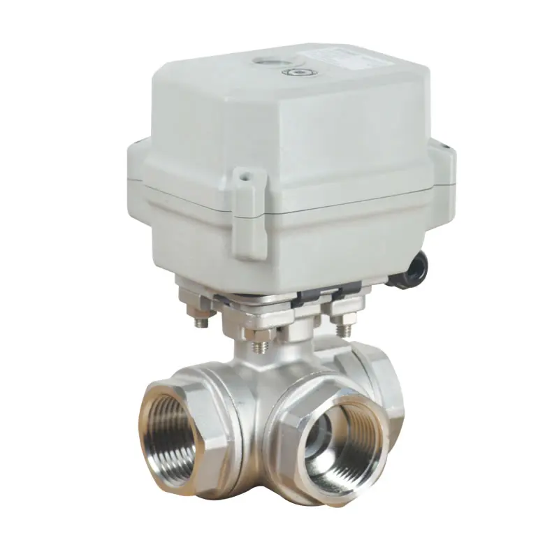 A150-T25-S3-B 3 way 1 inch DN25 L T type manual electric valve