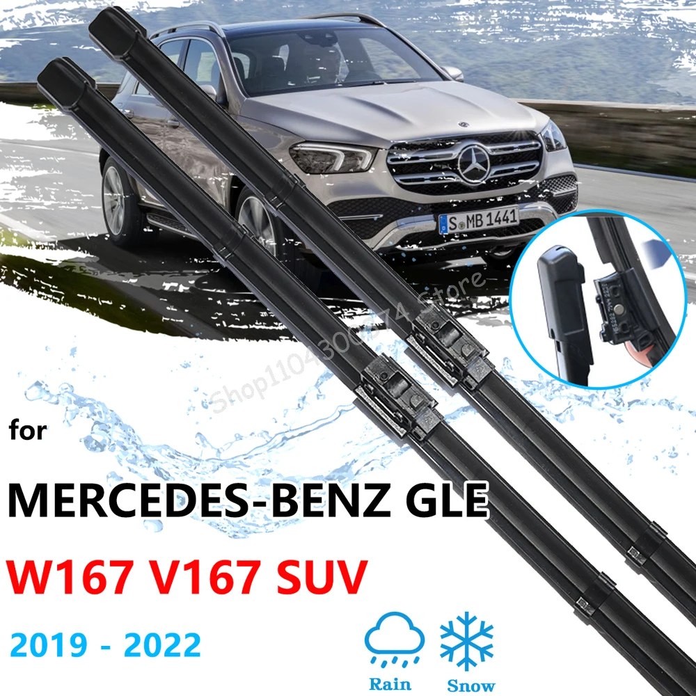 

For Mercedes-Benz GLE W167 V167 SUV 2019 2020 2021 2022 Front Rear Set Window Frameless Wiper Blade Rubber Car Replacement Parts