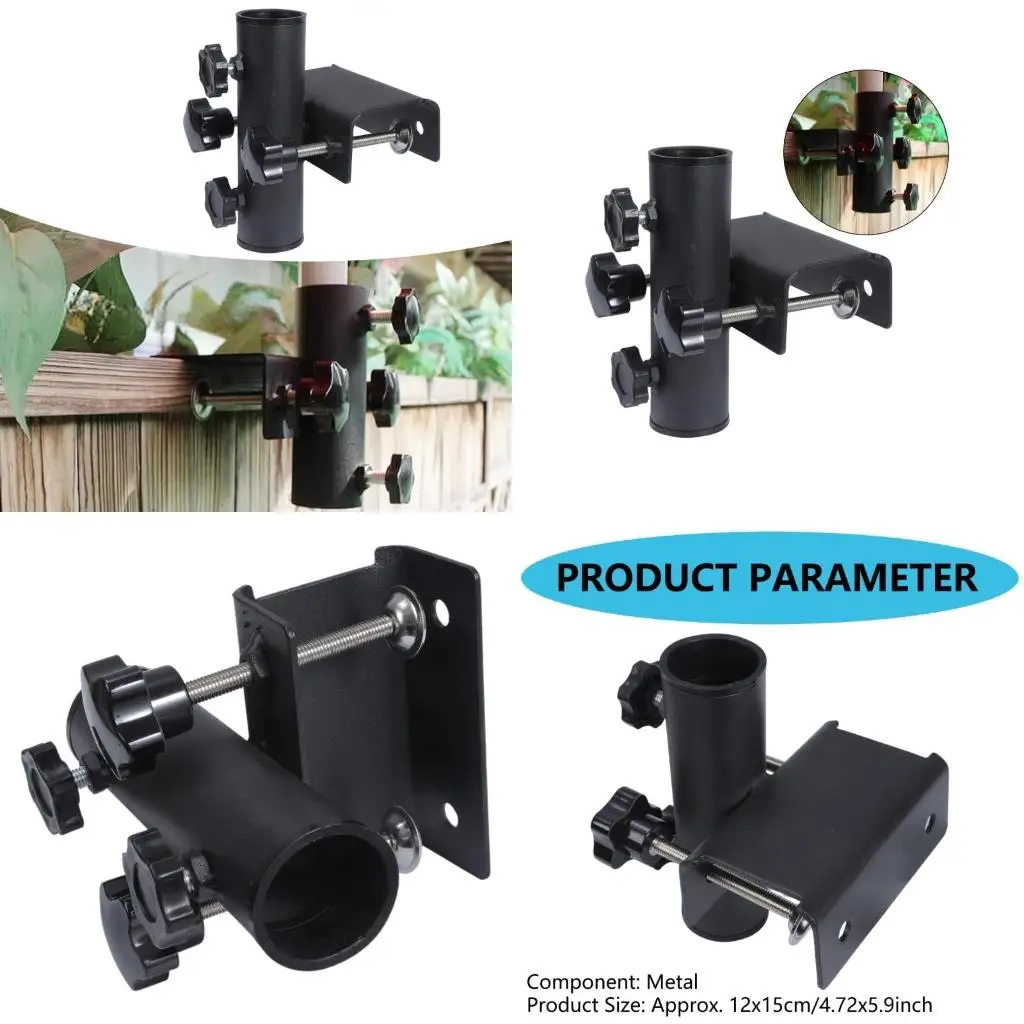 

Iron Balcony Sunshade Holder Clamp Parasol Support Bracket For Patios Sunshade With Easy to Installation Antirust Design high