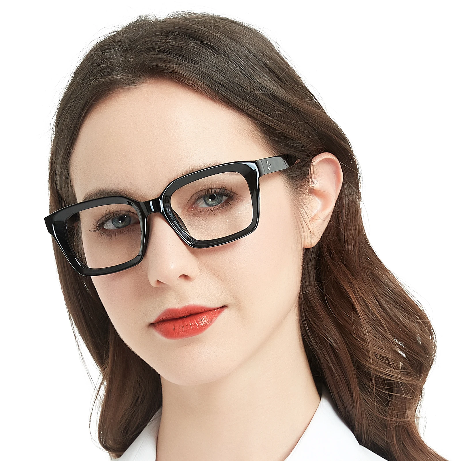 Women Reading Glasses Anti-Blue Light Optical Presbyopia Glasses Square Magnifier Decorative Eyewear Fashion Eyeglasses Frames