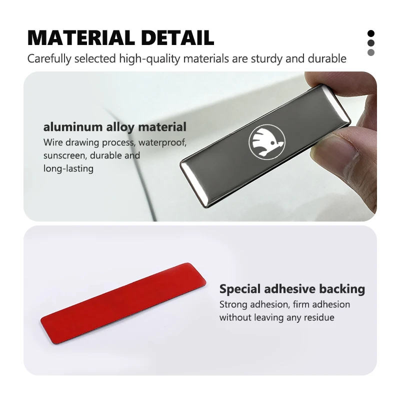 Car Styling Logo Sticker Metal Badge Emblem Decorative Decal For Skoda Octavia A5 A7 RS Fabia Superb Rapid Karoq