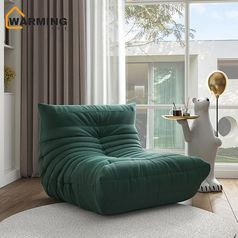 Warming New Caterpillar Large Size Couch Can Lie Can Sleep Bedroom Balcony Tatami Single Sofa INS Sand Hair Chair Suede