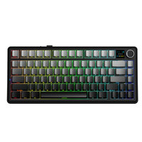 AULA F75 MAX Compact 75% ANSI Layout Wired/Bluetooth/2.4GHz Wireless Mechanical Keyboard with TFT Screen and a Knob for PC/Mac