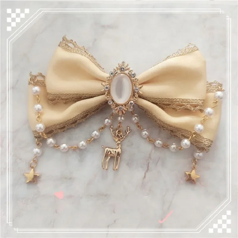 Cos New Dark Green Hairpin Girl Headdress Clothing Lolita Small Items Customization