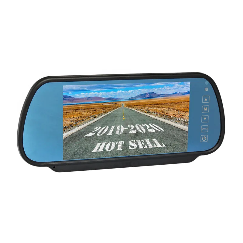 DIYKIT 7inch TFT LCD Display Rear View Car Mirror Monitor HD Monitor 2 Video Input for Car CCD Camera Cam / DVD