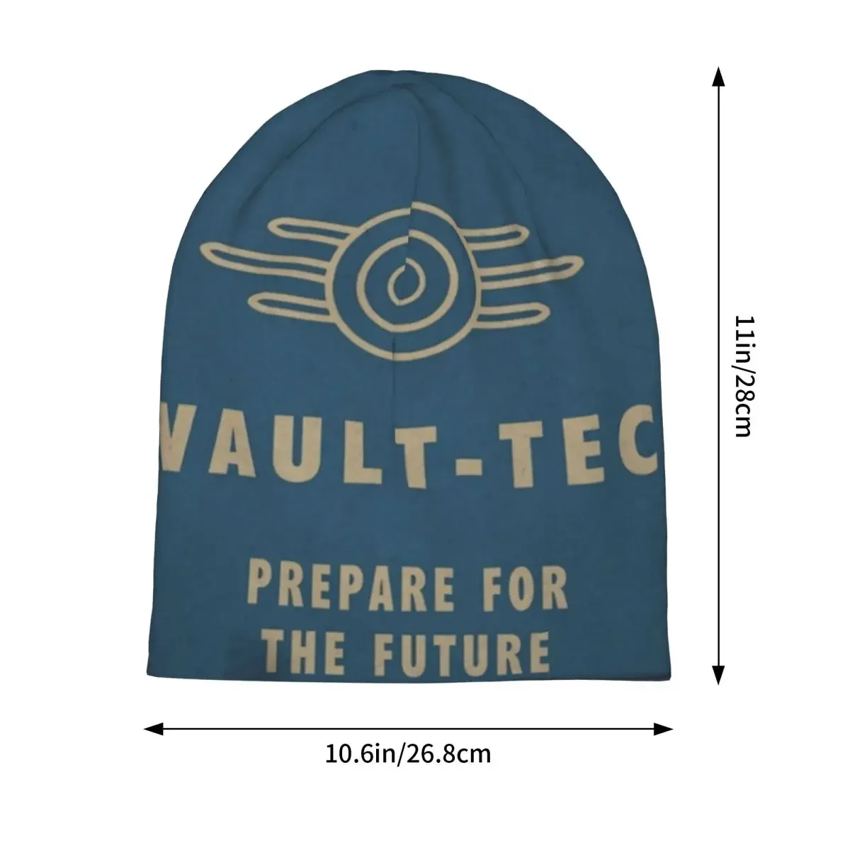 Fallout 4 Vault-tec Logo Warm Knitted Cap Fashion Bonnet Hat Autumn Winter Outdoor Beanies Hats for Unisex Adult