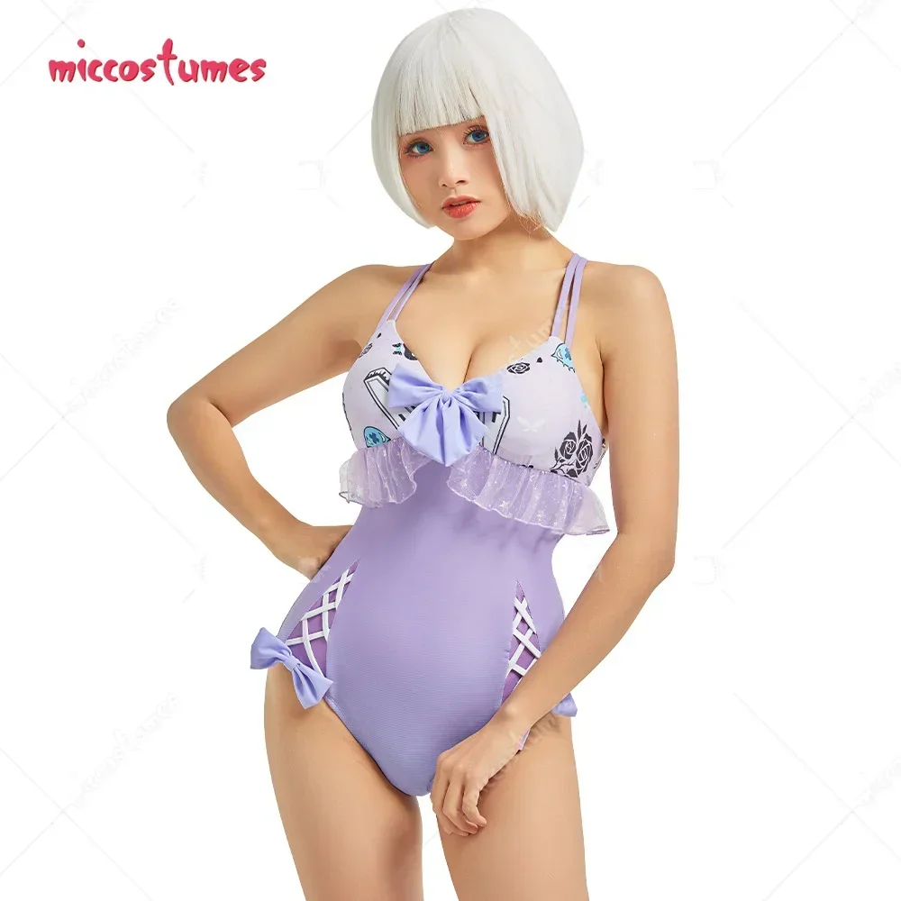 

CosplayWomen Gothic Style One-piece Bathing Suit Bowknot One-piece Swimwear Swimsuit