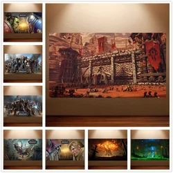 World of Warcraft Retro Canvas Poster Classic Game Wall Art for Game Room Decor Wall Sticker Painting