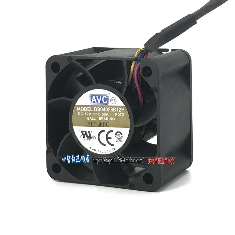 ORIGINAL DB04028B12H DC12V 0.53A 4028 40*40*28mm NEW COOLING FAN RADIATOR