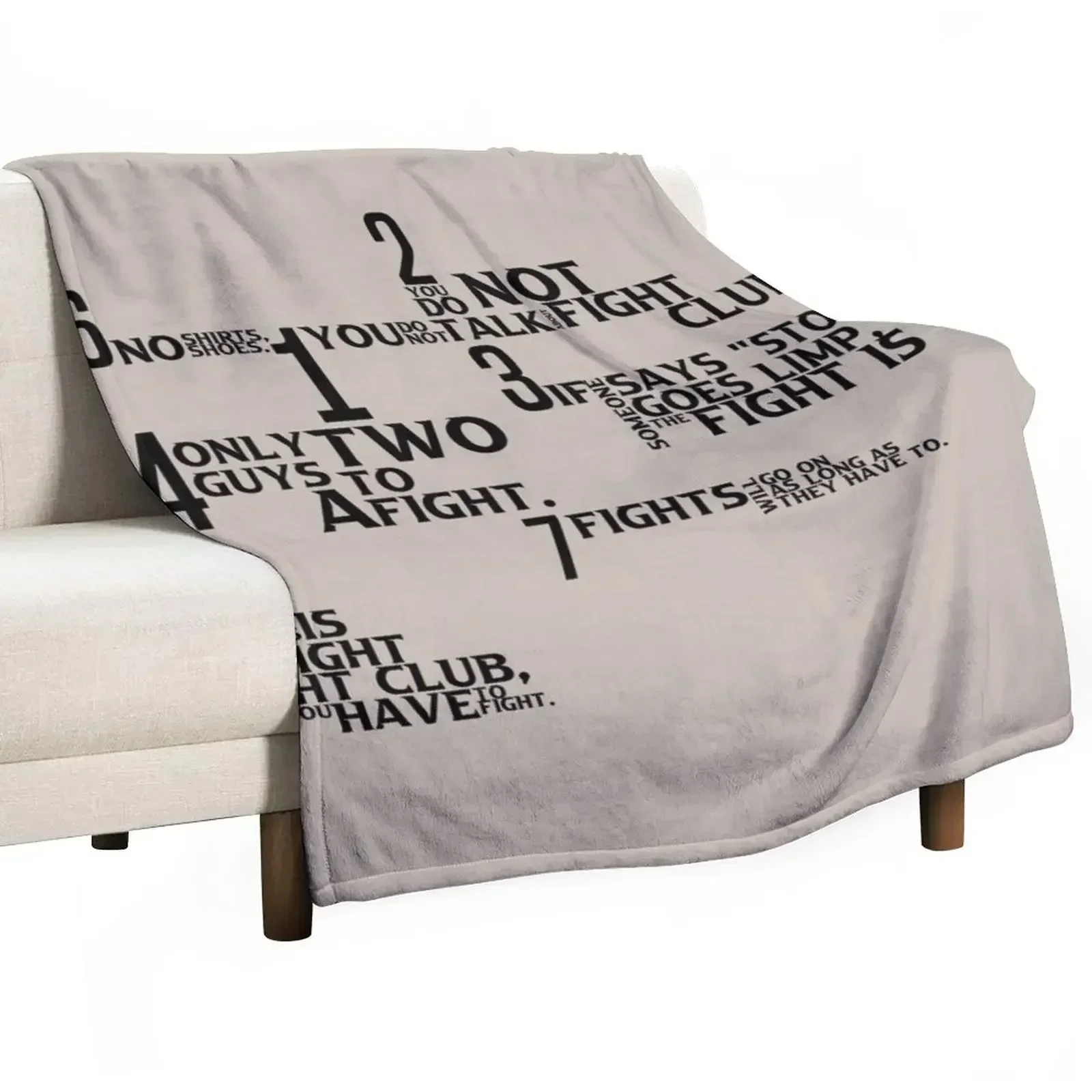 Fight Club rules Throw Blanket Vintage christmas decoration Blankets