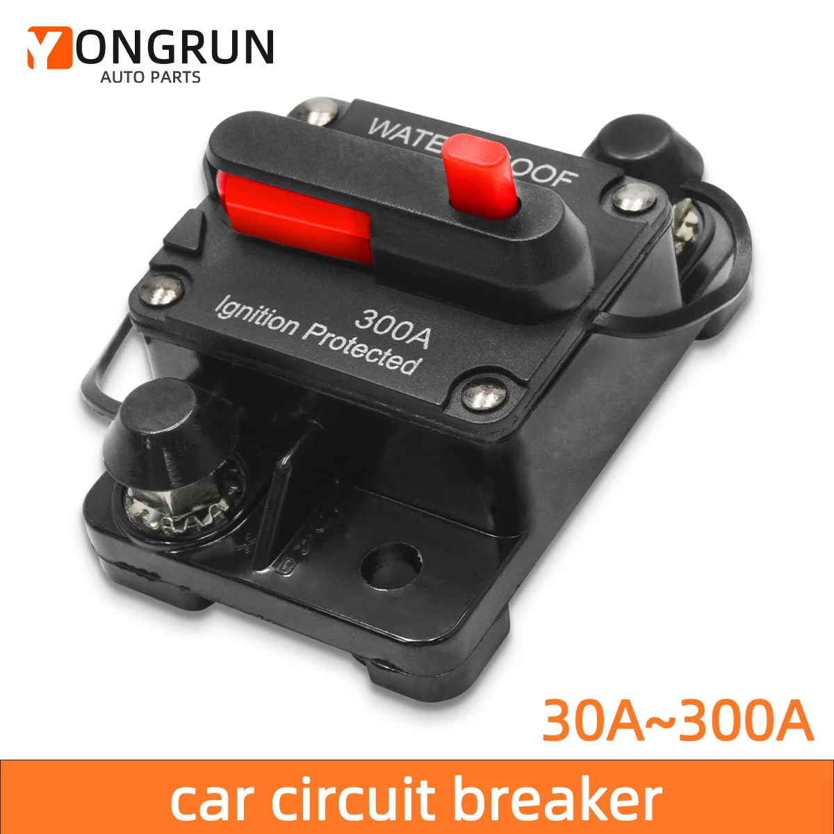 YONGRUN Interruptor de circuito de reinicio manual para sistema de audio de coche, 20A a 150A, fusible de reinicio de circuito marino impermeable 48V/12V para coche y embarcaciones