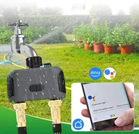 2 Outlet Sprinkler Drip Irrigation Computer Smart Garden Watering Timers Lawn Water Valve Rain Delay Programmable Controllers