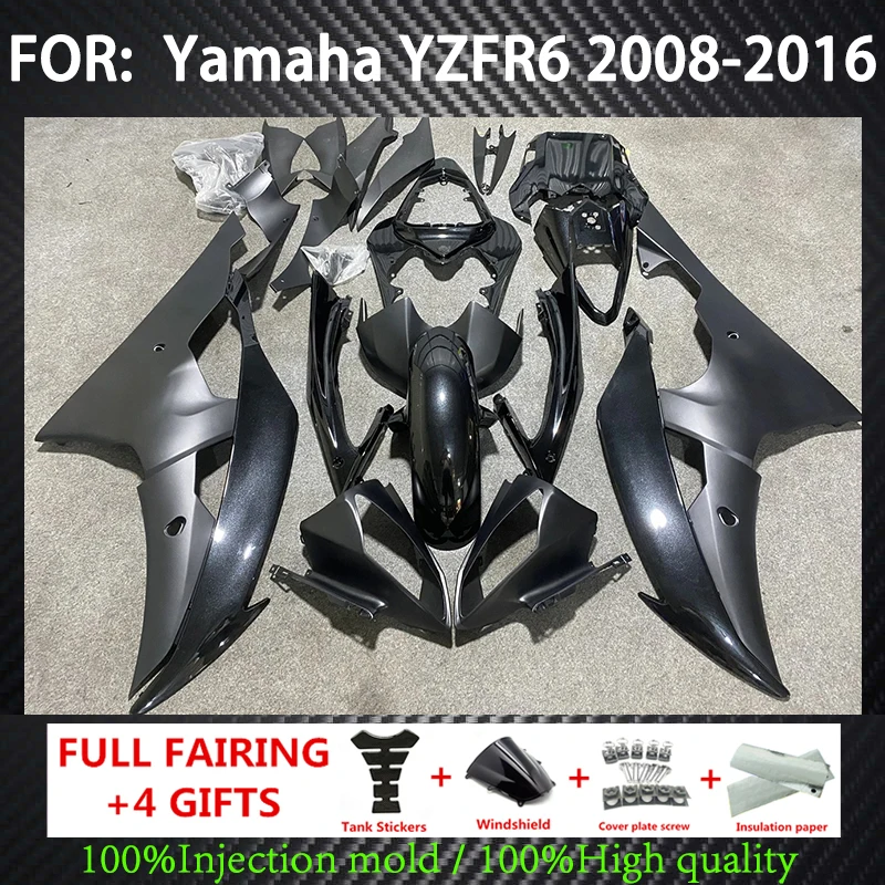 

Motorcycle Fairing Kit ABS Plastic Body Injection For Yamaha YZFR6 YZF-R6 YZF R6 2008 2009-2016 Fairings Bodywork Bodykits Black