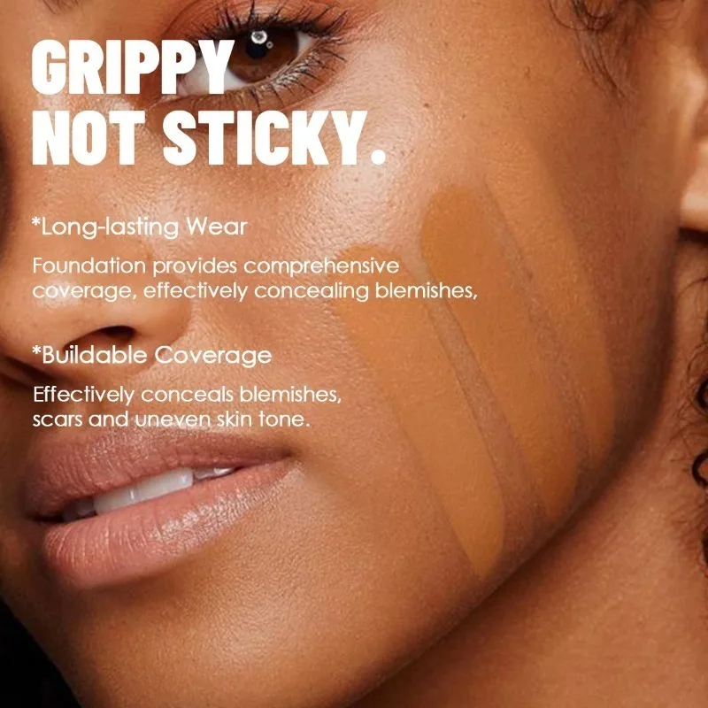 Waterproof and Sweat-proof Liquid Foundation, Natural and Long-lasting, Without Makeup Removal, Facial Cosmetics