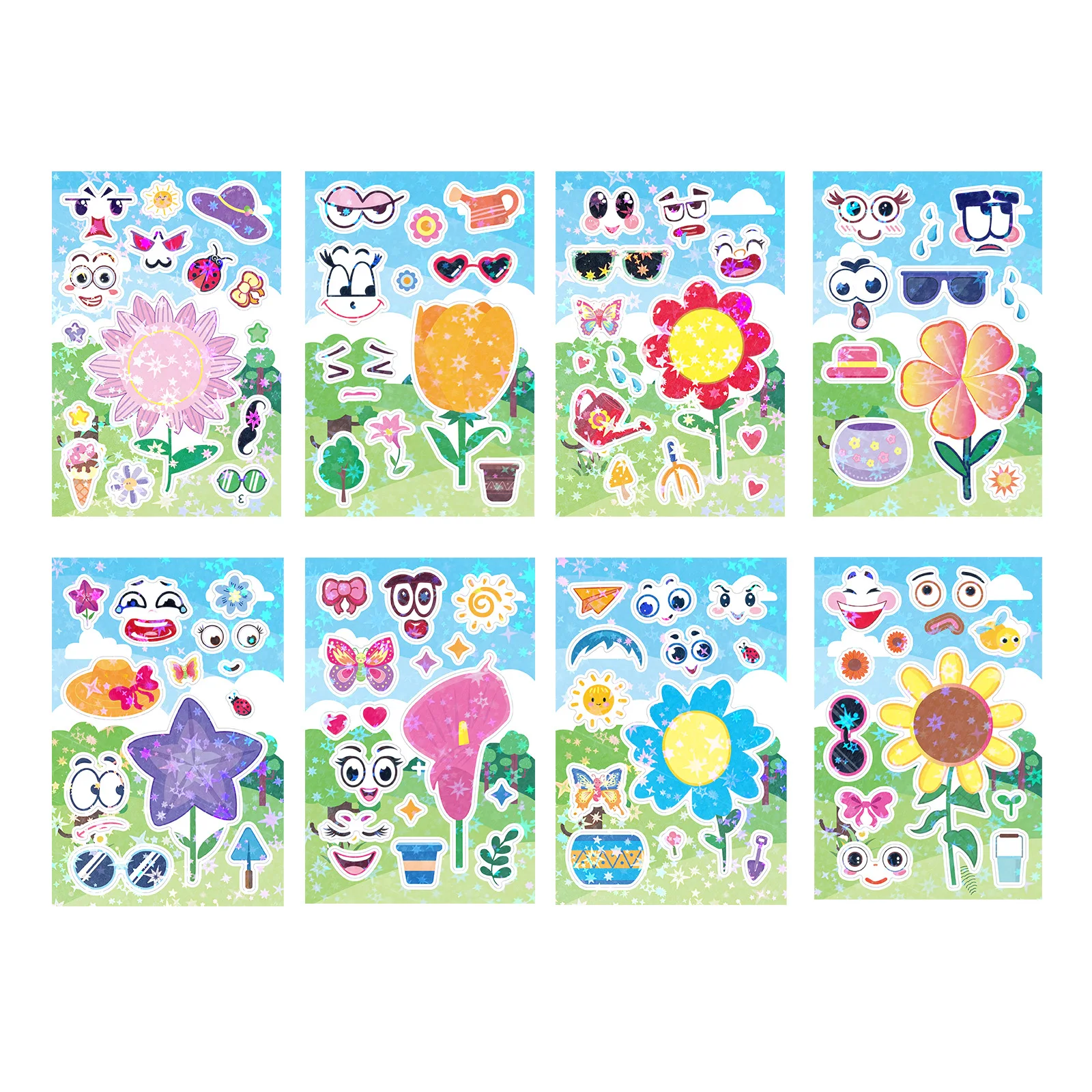 8 Teile/satz DIY Aufkleber Puzzle Gesicht Ändern Aufkleber Tier Montieren Spiel Montessori Erkenntnis Pädagogisches Spielzeug Für Kinder Kinder – Detail 5