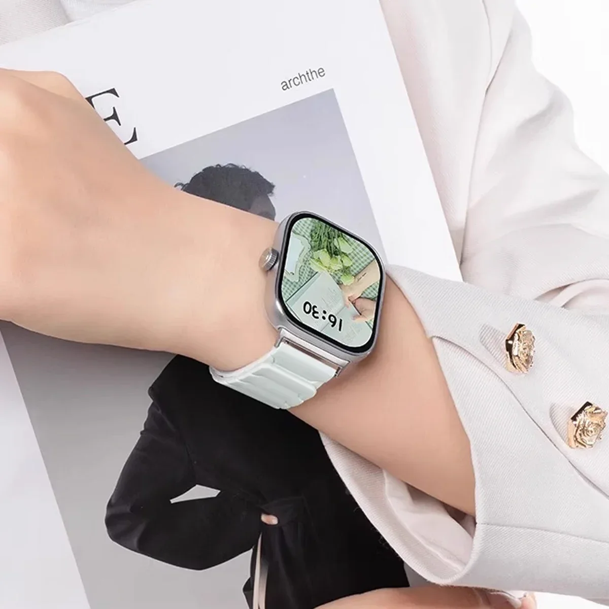HOT Silikonarmband für Redmi Watch 6/5/4 Sportlich, bequem, atmungsaktiv, magnetisches Armband für Xiaomi MiBand 10/9/8 Pro – Detail 9