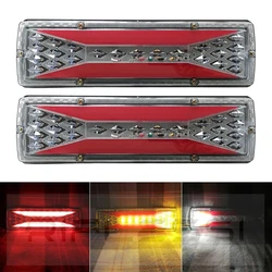 2 x Trailer Rear Lights 12V 24V Truck Tail Light Cargo Car Back Headlight Position Brake Dynamic Turn Signal Reversing Lamp 30cm