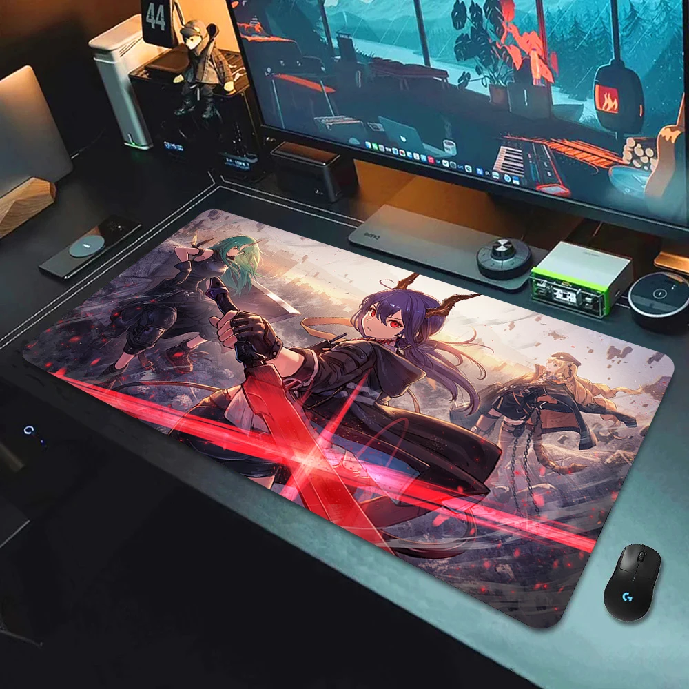 Anime Arknights Hot selling Mouse Pad Anime Girl Non-Slip E-Sports Mouse Mat Premium Mousepad Keyboard Mats Many people like it