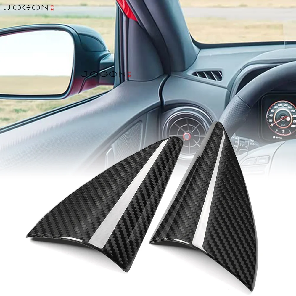 

JOGON 2020 2022 2023 2024 2025 For Hyundai Kona N N Line Accessories 100% Carbon Fiber Car Interior Side Window Triangle Cover