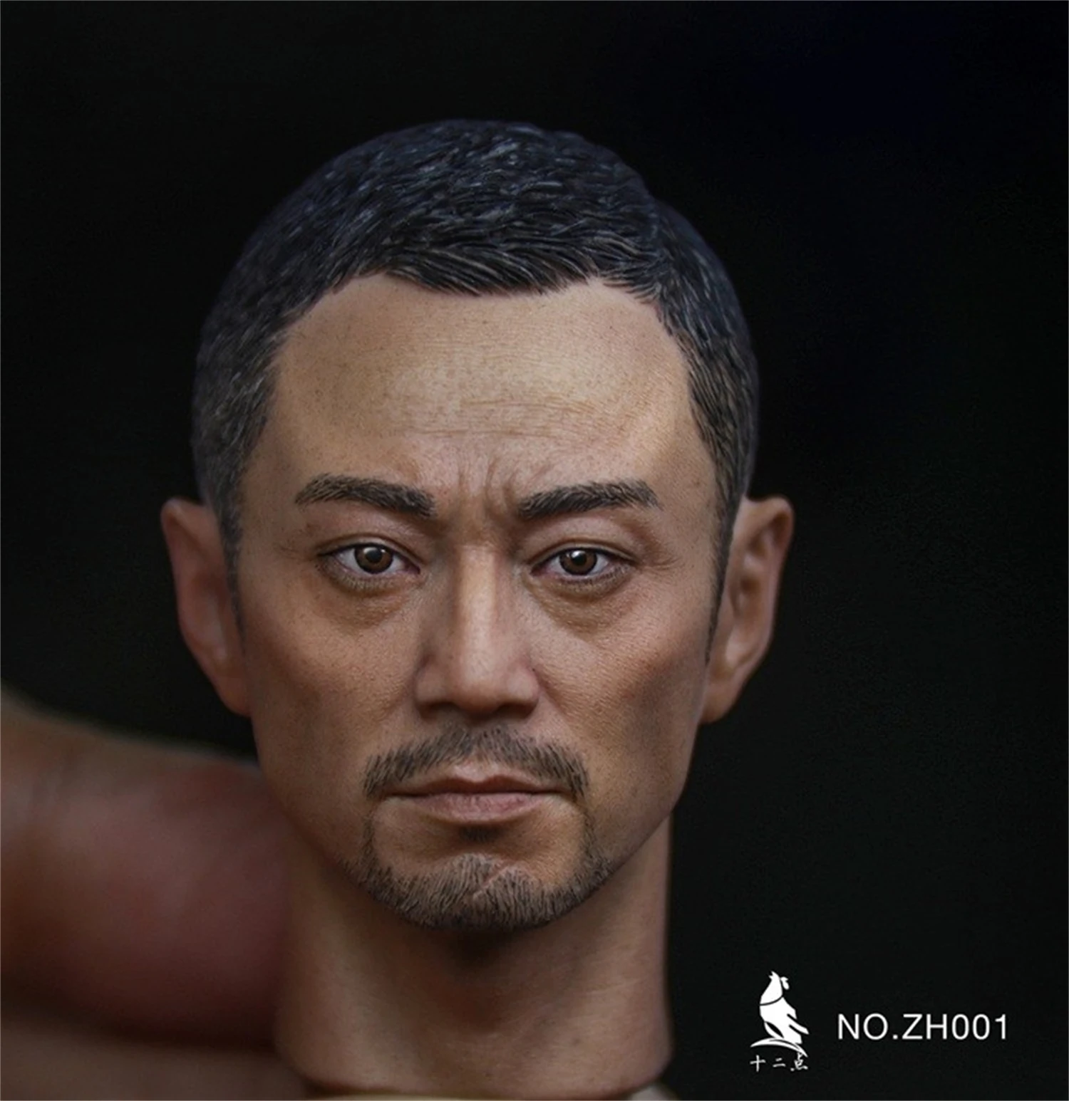 

1/6 Scale ZH001 Zhang Hanyu Chinese Tough Guy Head Carved Model Fit for 12'' Soldier Action Figure