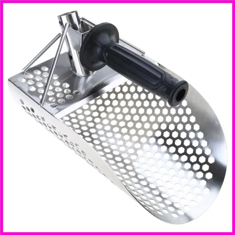 

57BE Sand Sifting Shovel for Metal Detecting Enthusiasts Stainless Steel Detector Accessories Sand Scoops for Beach