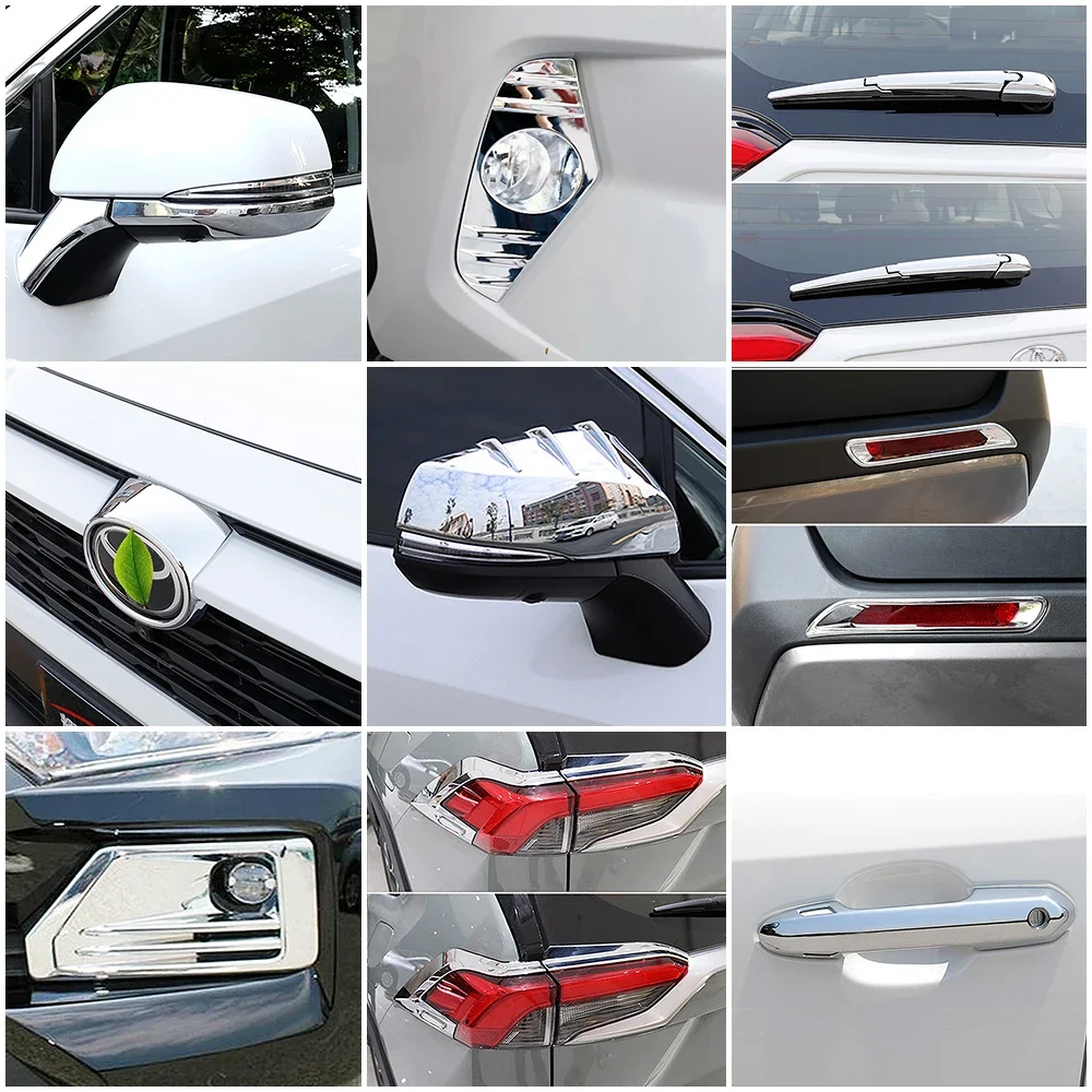 Für Toyota Rav4 Rav4 5 Gen 2019-2025 Auto Außen Zubehör Modifikation Chrom Farbe Ändern Trim Rahmen abdeckung Aufkleber