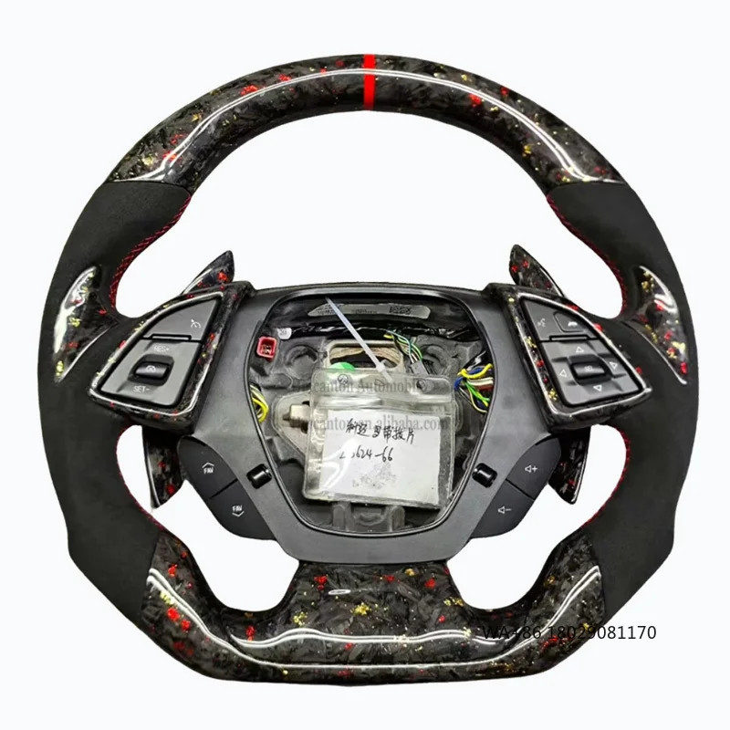 

Hot Selling Leather Carbon Fiber Steering Wheel for Chevrolet Camaro Car Steering Wheel