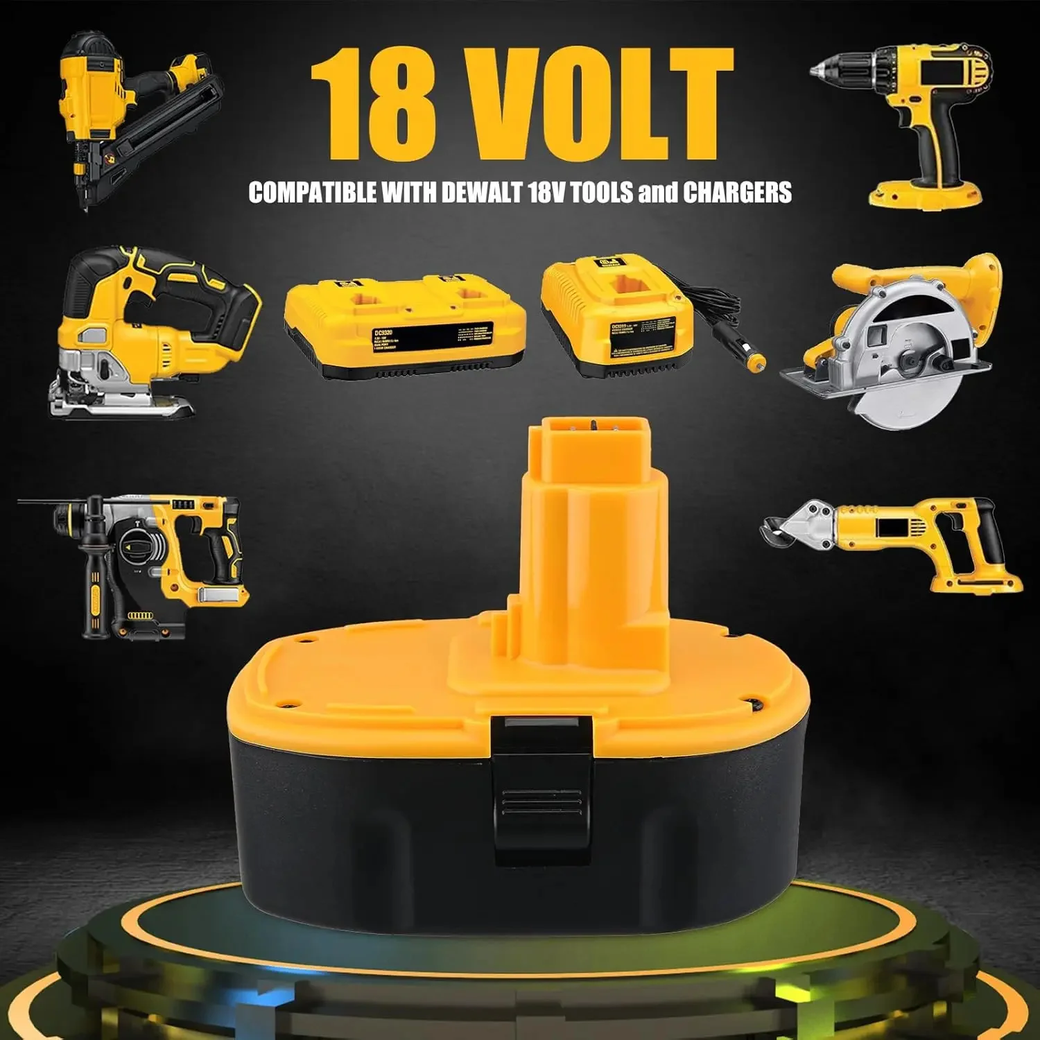 1/2/4 Uds DC9096 18V 6.0Ah batería de litio reemplazar para Dewalt 18V XRP Pin de batería DC9098 DE9095 DE9096 DE9098 DW9095 con luz LED
