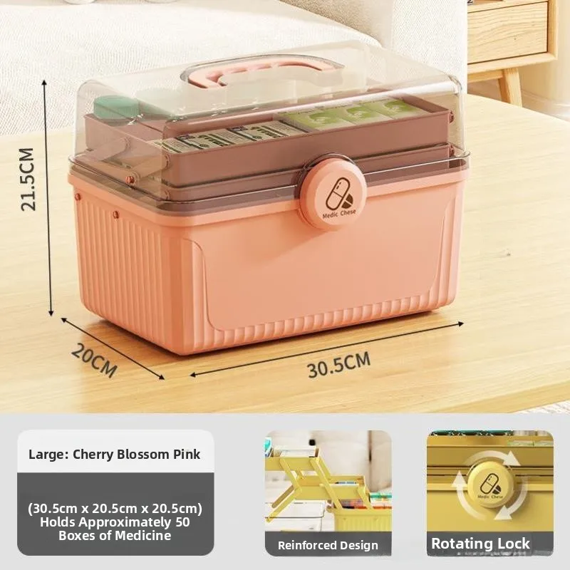 

Large Capaci Portable Emergency Medicine Box Student Dormi Storage Sed Profional Fly Home ential Small Size