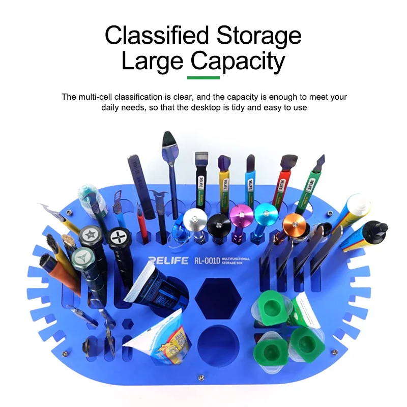 Imagem -02 - Relife Rl001d Caixa de Armazenamento de Antiderrapante Grande Capacidade Bordas Arredondadas Puro Forte Durável Ferramenta Multifunções Aço Inoxidável
