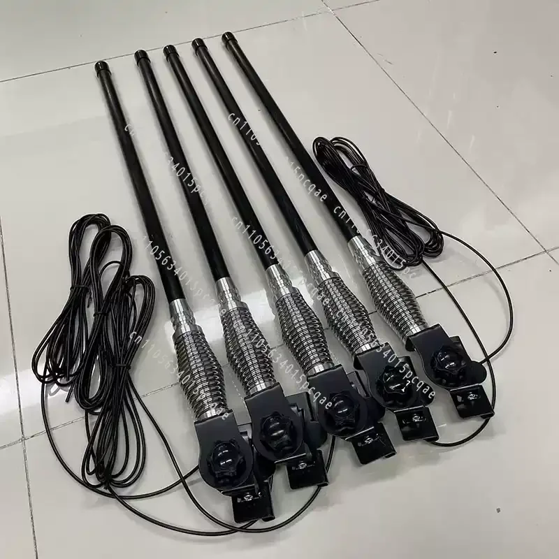 1Pcs Universal Heavy-Duty Car Whip Antenna for Jeep SUV Truck Off-Road No-Drill Clamp-On Bumper Mount Decorative