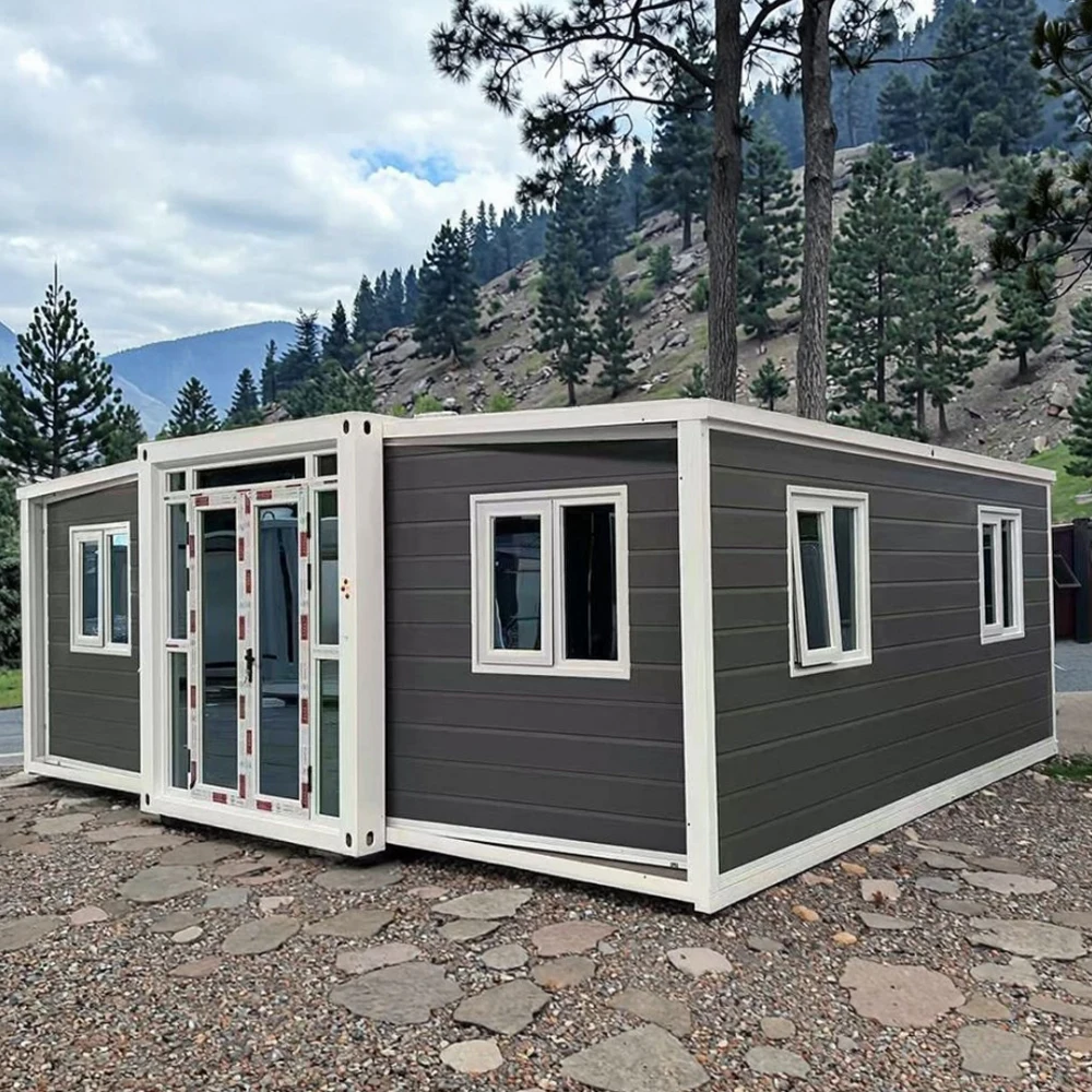 

20-футовый роскошный расширяемый контейнерный дом, сборная портативная стальная модульная конструкция, подходящая для вилл и гостиничных номеров