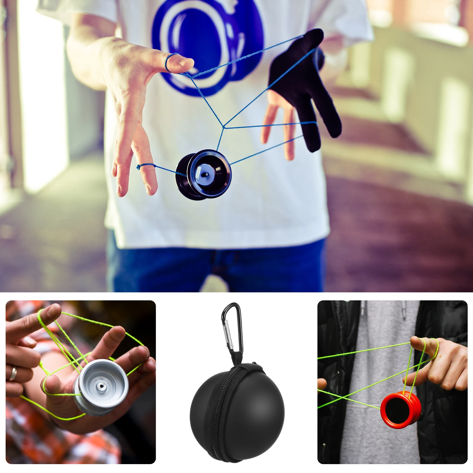 

Portable Yoyo Storage Pouch Eva Material Light Compact Design for Home Outdoor Use Shockproof Ball Carrying Case Smooth Surface