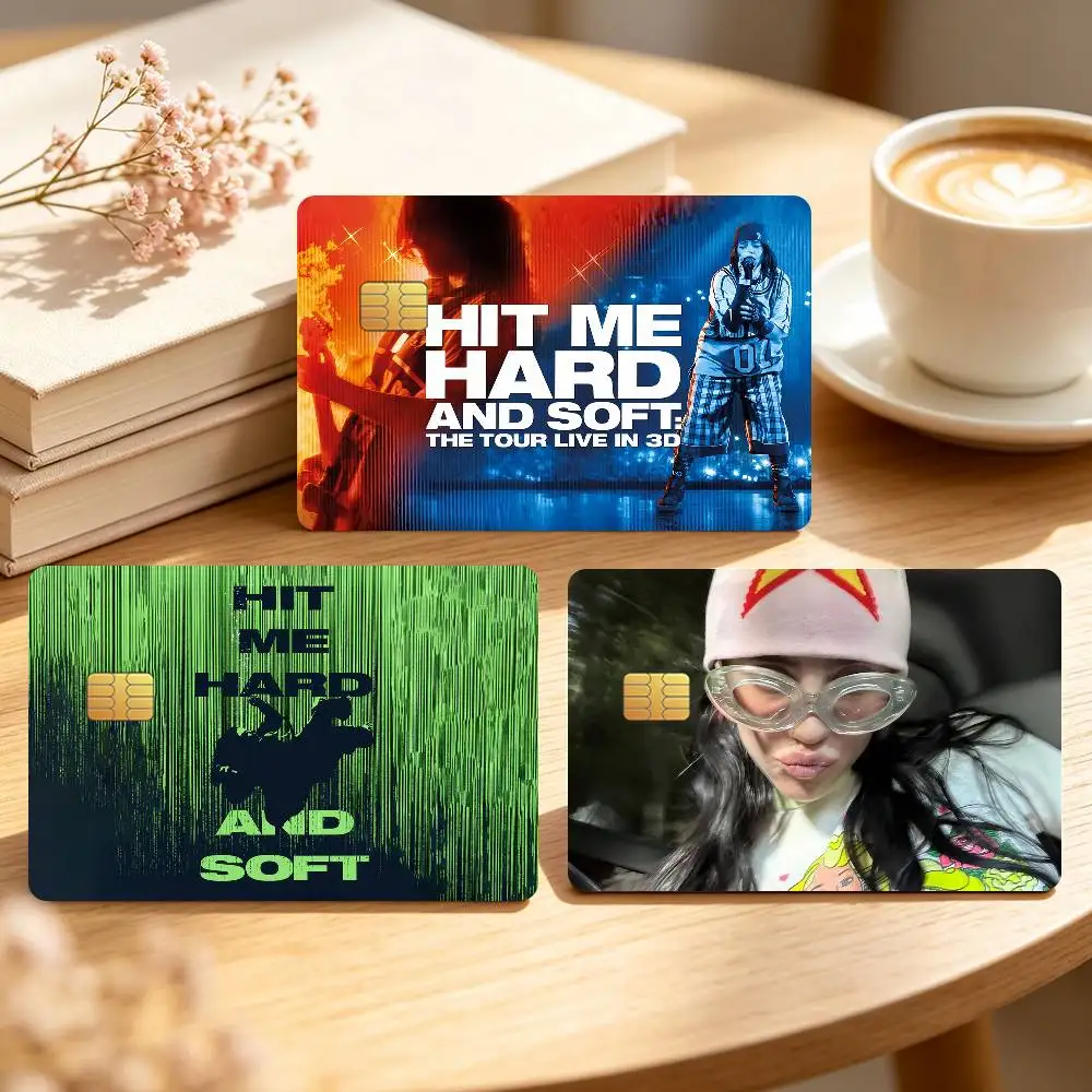 Hot Singer Music Credit Card Sticker Waterproof Anti-Scratch 4PCS Bank Debit Traffic B-Billies E-Eilish Cover Decoration