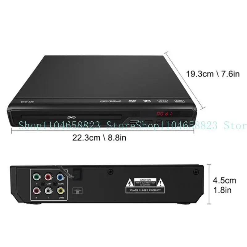 DVD-Player Upscaling 1080P All Region DVD-Player für Zuhause AV-Ausgang USB-Multimedia-Player-Funktion