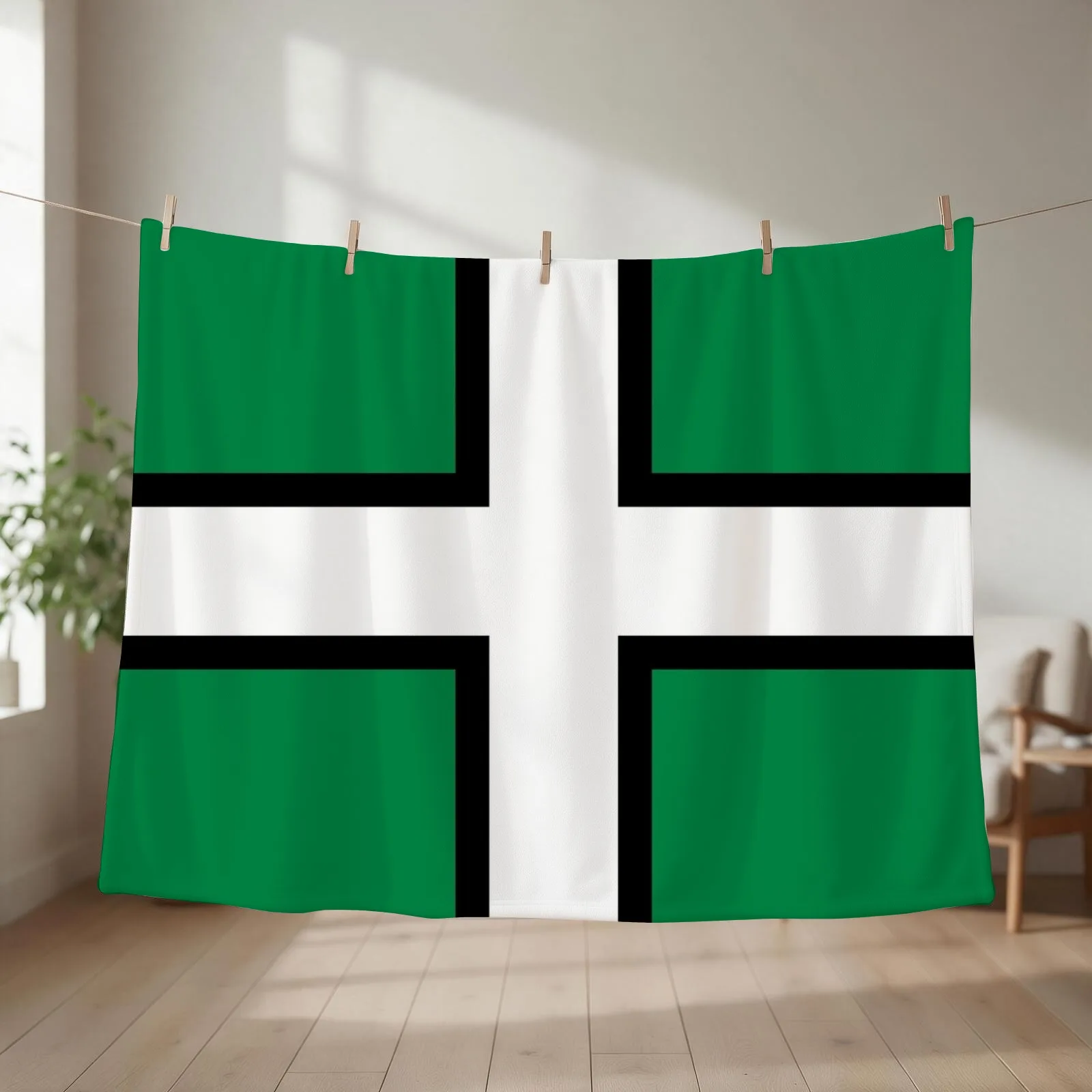 FLAG OF DEVON ENGLAND Throw Blanket Plush Winter beds valentine gift ideas Comforter Blankets