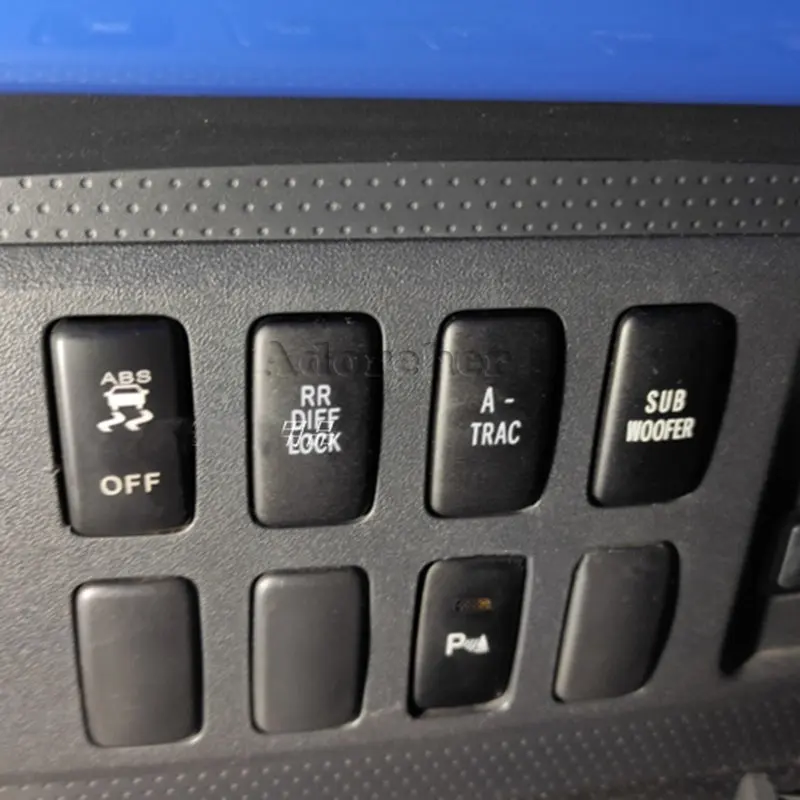 1PC LED Light Switch For Toyota FJ CRUISER Prado 120 LC100 Modification ABS TRAC OFF Power On Off Button Switch With Wire