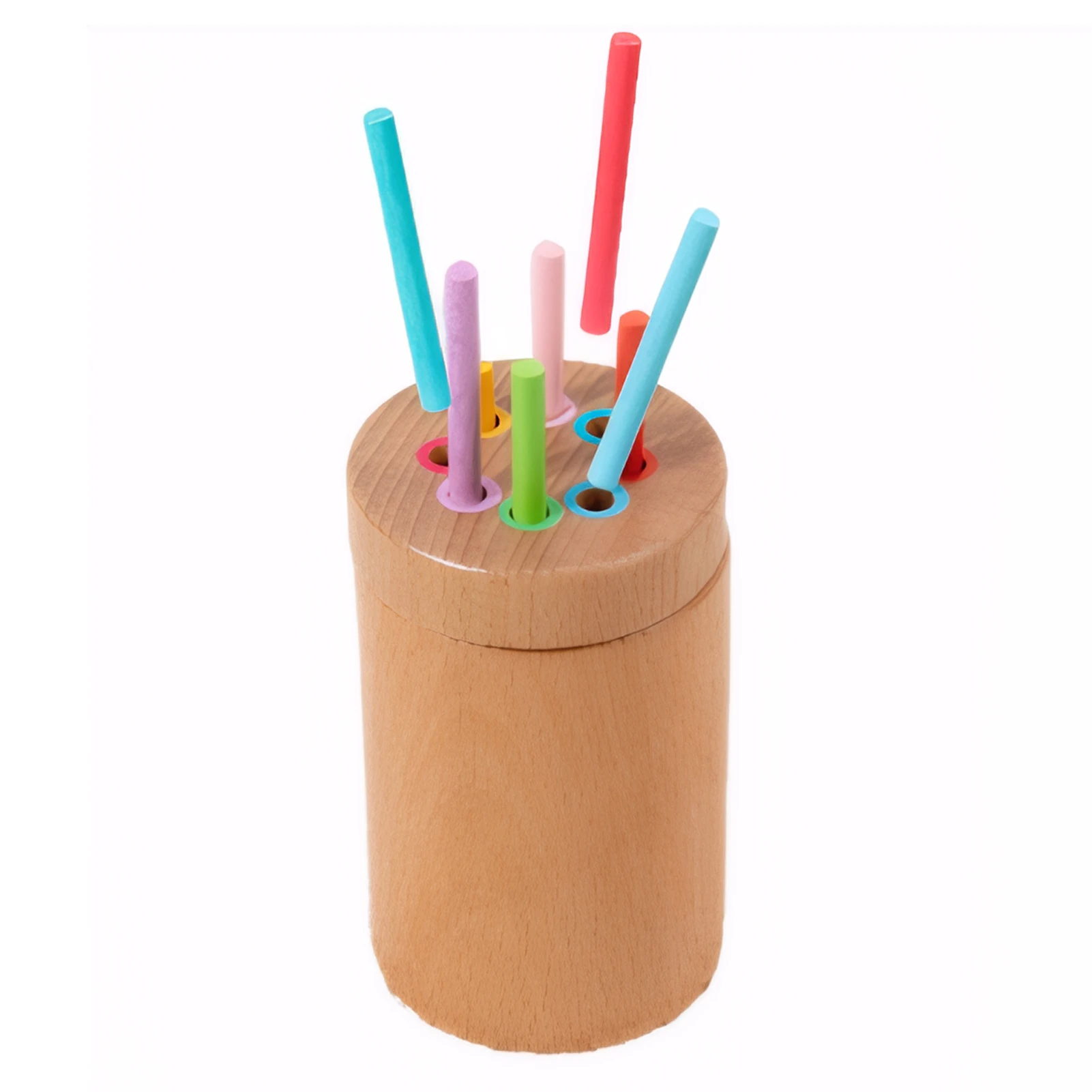 일치 정렬 스틱 균형 장난감 몬테소리 색상 나무 일치하는 장난감 모터 기술 수학 학습 교육 장난감 아이를위한