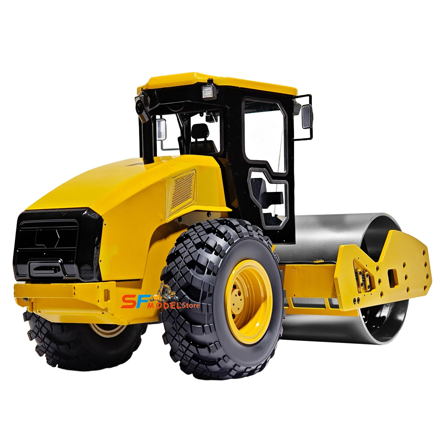 รถบดถนนโลหะ CS11 ขนาด 1/14 แบบควบคุมระยะไกล ระบบไฮดรอลิก ของเล่นรถบดถนนจำลอง เครื่องจักรกลวิศวกรรม