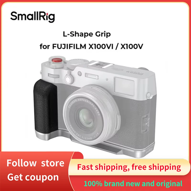 SmallRig L-Shape Grip for FUJIFILM X100VI / X100V with Shutter Release Button, Arca-Swiss Quick Release and Hot Shoe Cover 4555