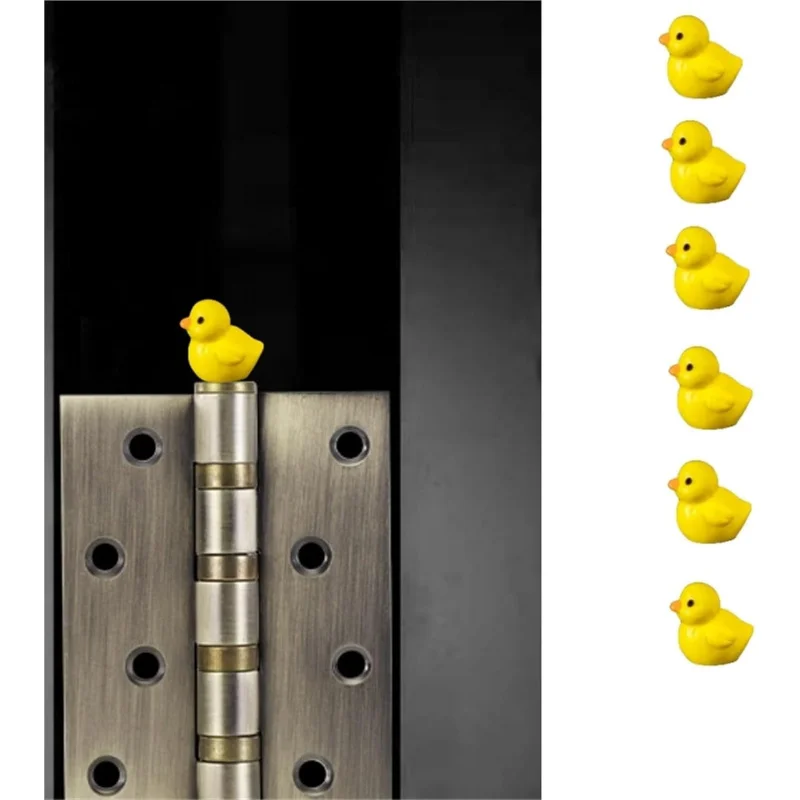

Duck Hinge Heads Decorative Topper Set 6PCS, Magnetic Hinge Home Decoration, Modern, Contemporary Style, Metal, Unfinished